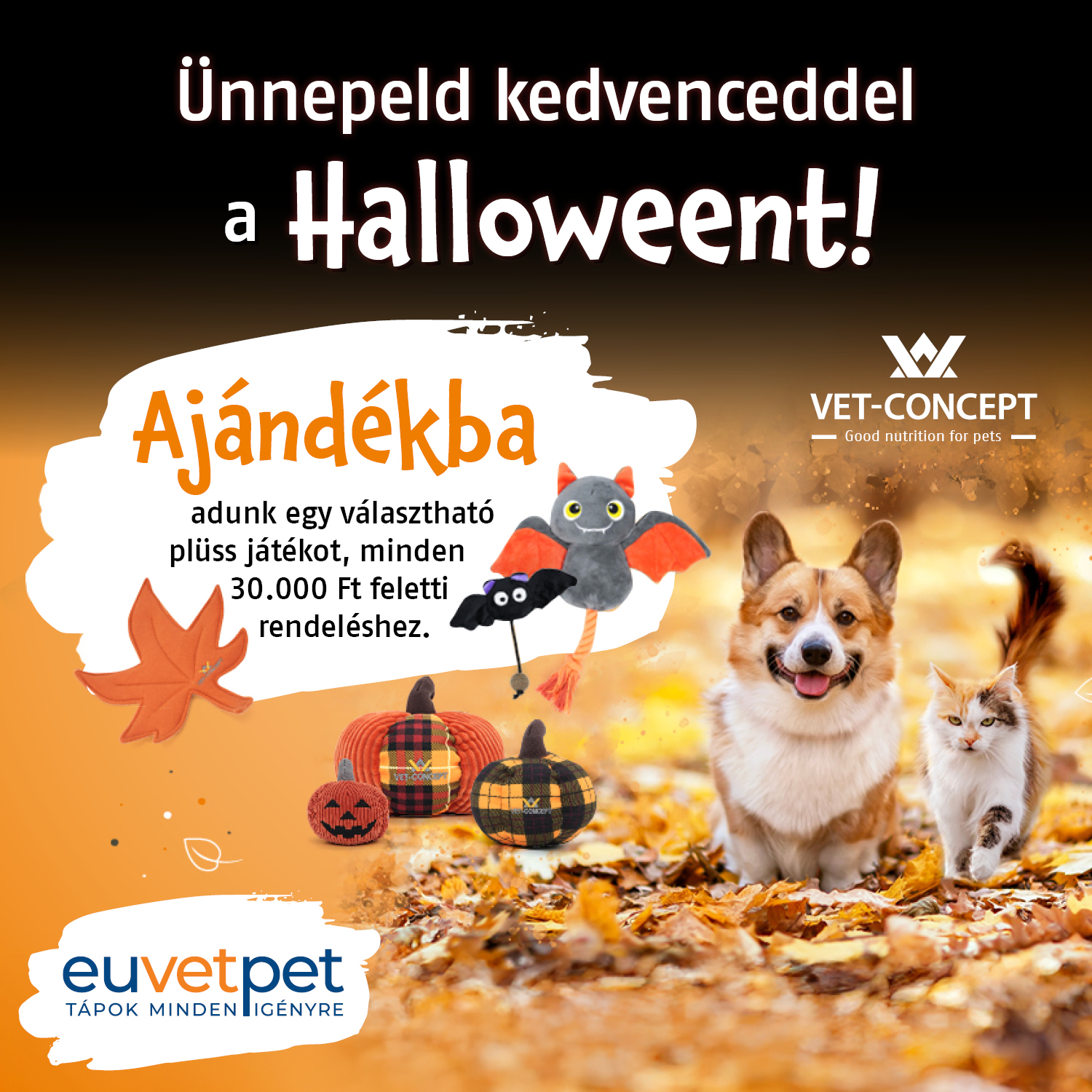 Halloween ajándék - plüss játék minden 30.000 Ft feletti rendeléshez